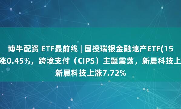 博牛配资 ETF最前线 | 国投瑞银金融地产ETF(159933)上涨0.45%，跨境支付（CIPS）主题震荡，新晨科技上涨7.72%