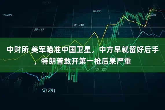 中财所 美军瞄准中国卫星，中方早就留好后手，特朗普敢开第一枪后果严重